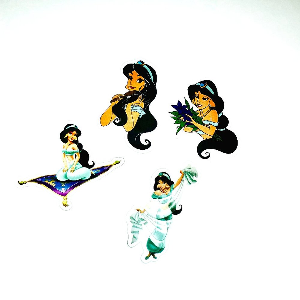 🟢Princess Vinyl Decal Stickers-- Aladin Princess Jasmine Magic Carpet